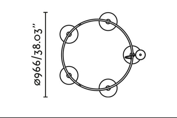 Faro Barcelona 5 Light Circular pendant Medium dimensions