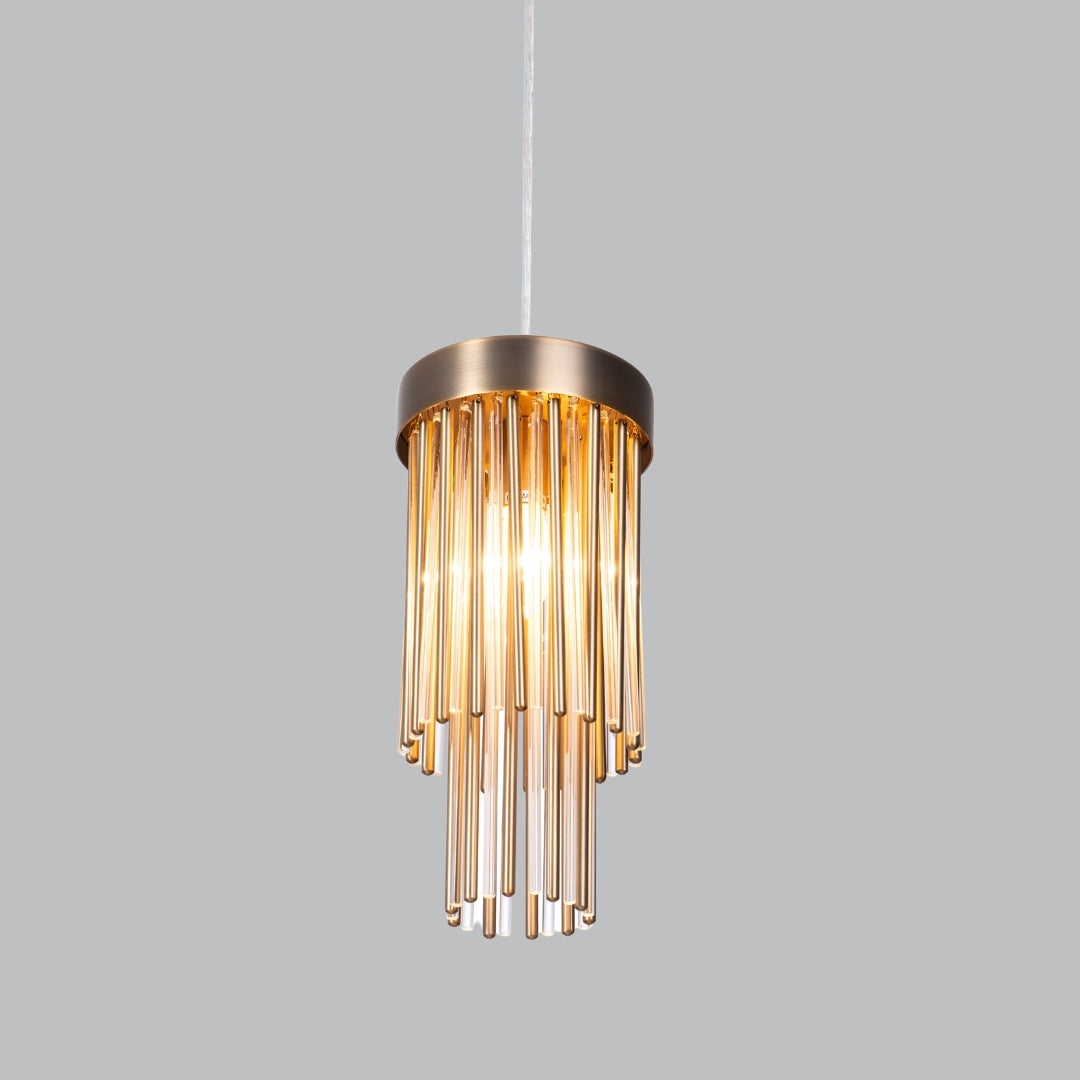 Beckett Antique Brass & Glass Pendant