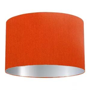 Burnt Orange Cotton Drum Lampshade