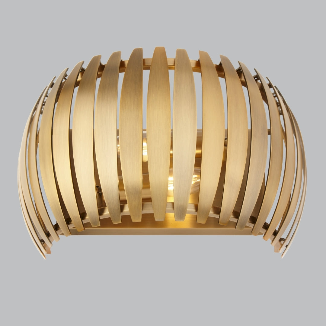 Designer Lighting Store Castor Wall Light in Antique Brass