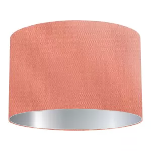 Coral Cotton Drum Lampshade