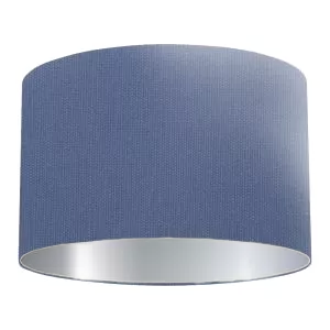 Deep Blue Cotton Drum Lampshade