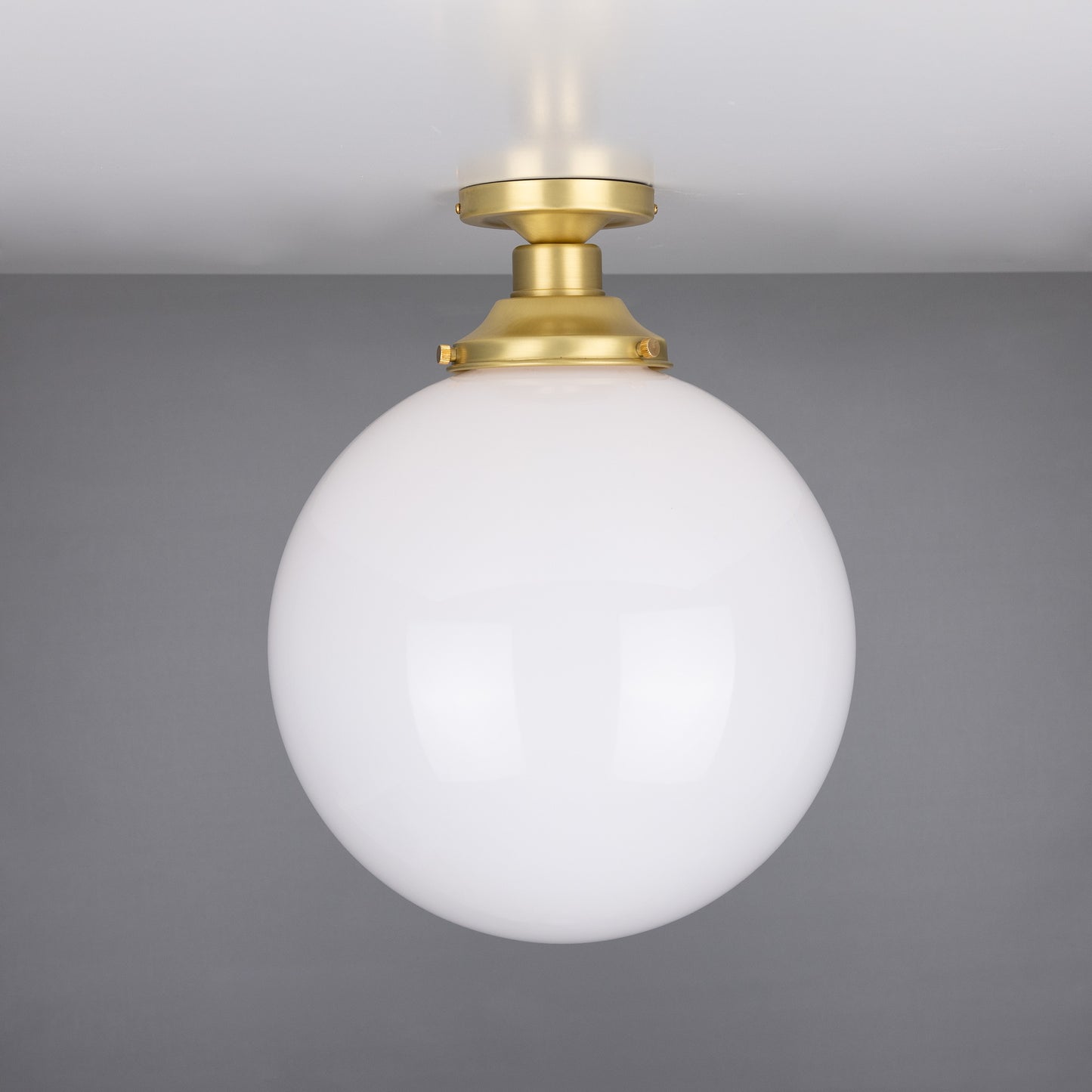Yerevan Opal Globe Flush Ceiling Light