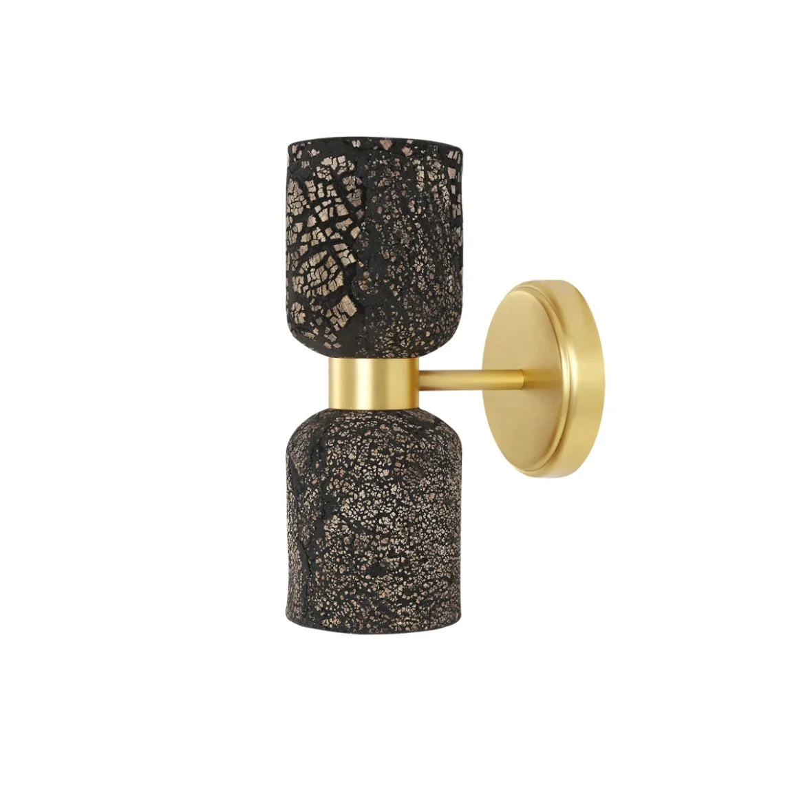 Sakura Double Ceramic and Brass Wall Light