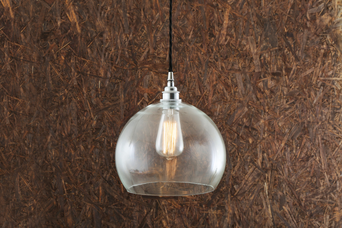 Eden Clear Open Glass Globe Pendant Light
