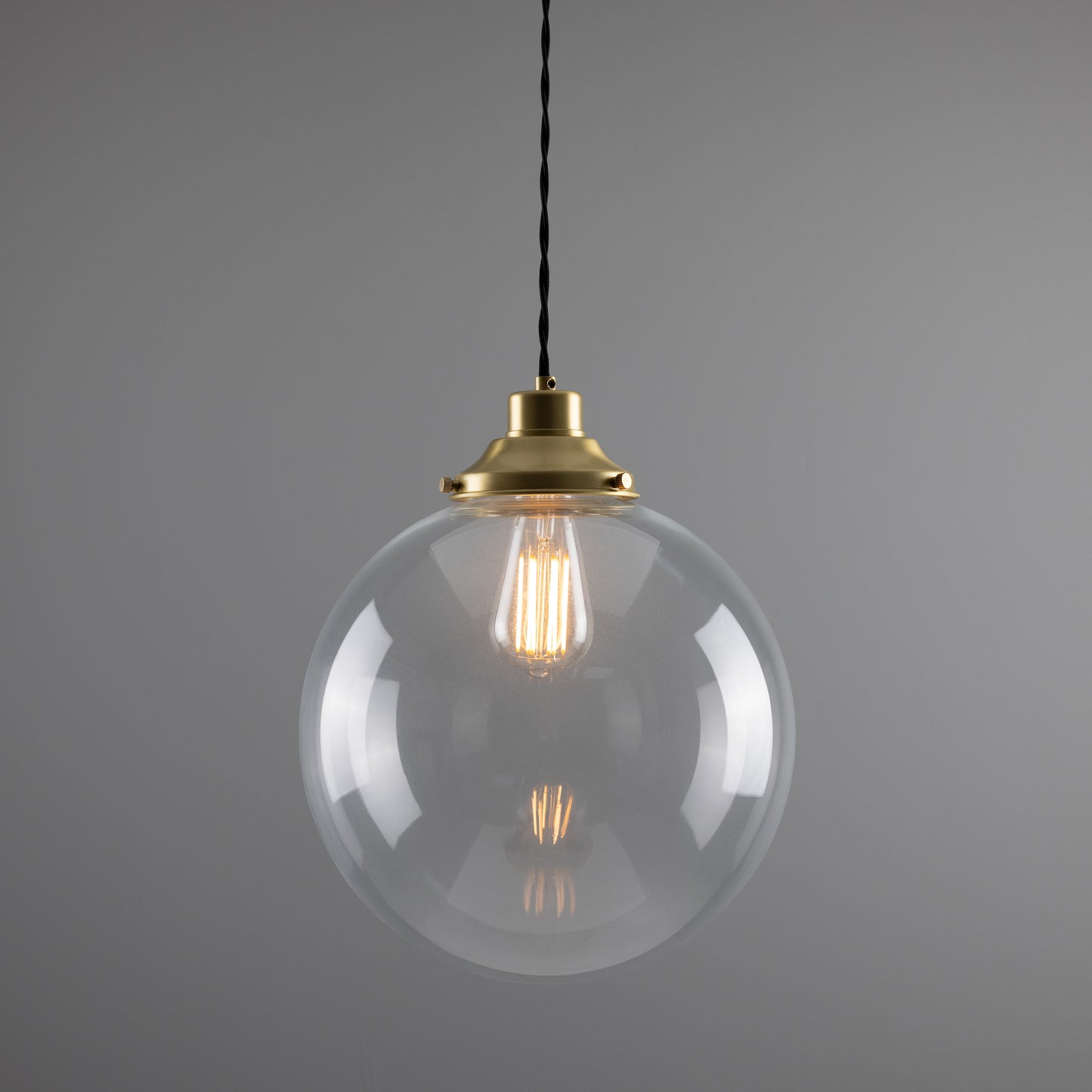 Virginia Clear Glass Globe Pendant Light