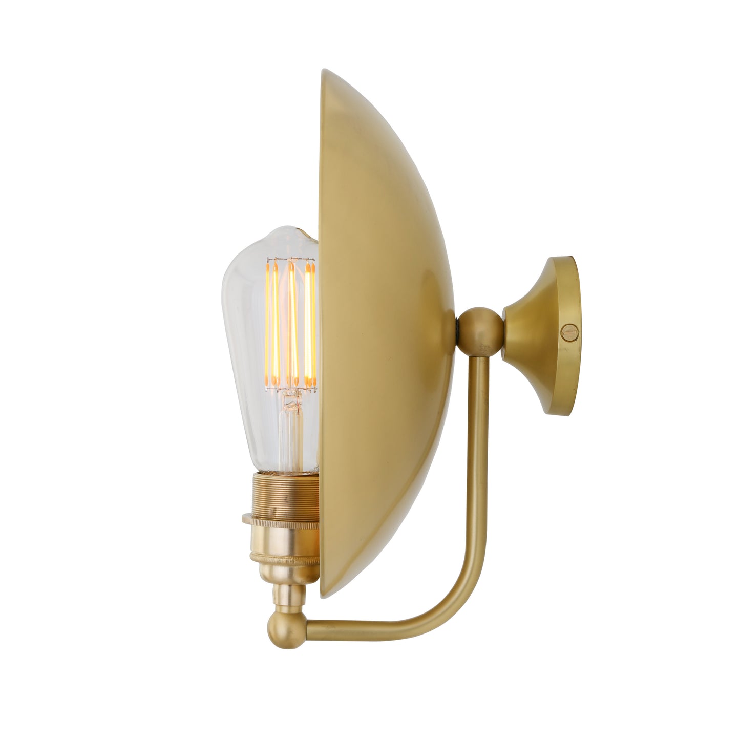 Chulainn Industrial Brass Dish Wall Light