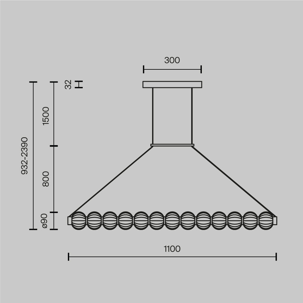 Amulet Glass Linear Pendant