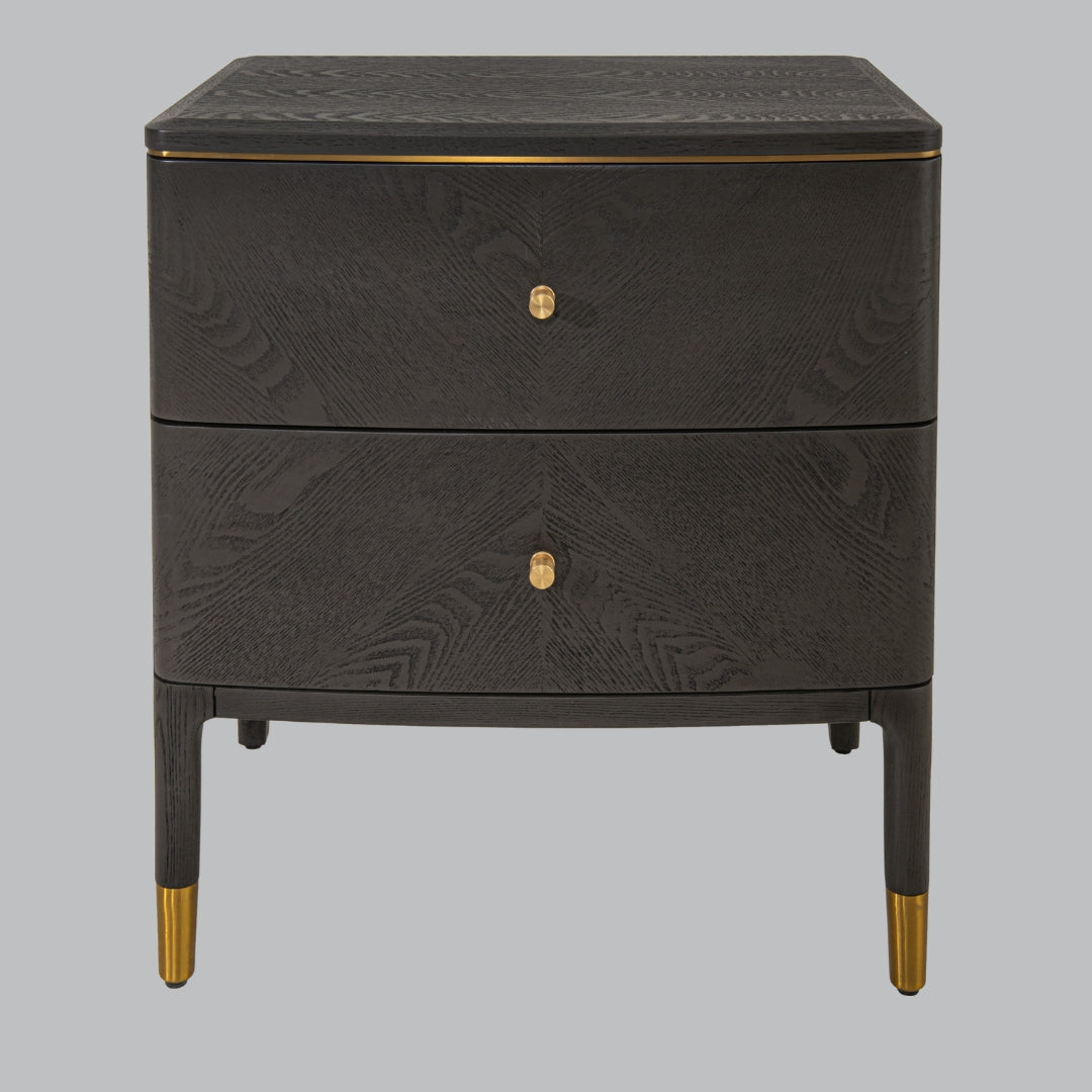 Marlow Dark Grey 2 Drawer Side Table