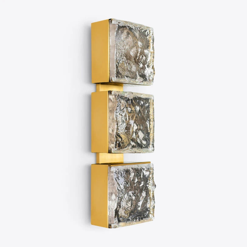 Lorenzo Triple Square Glass Wall Light