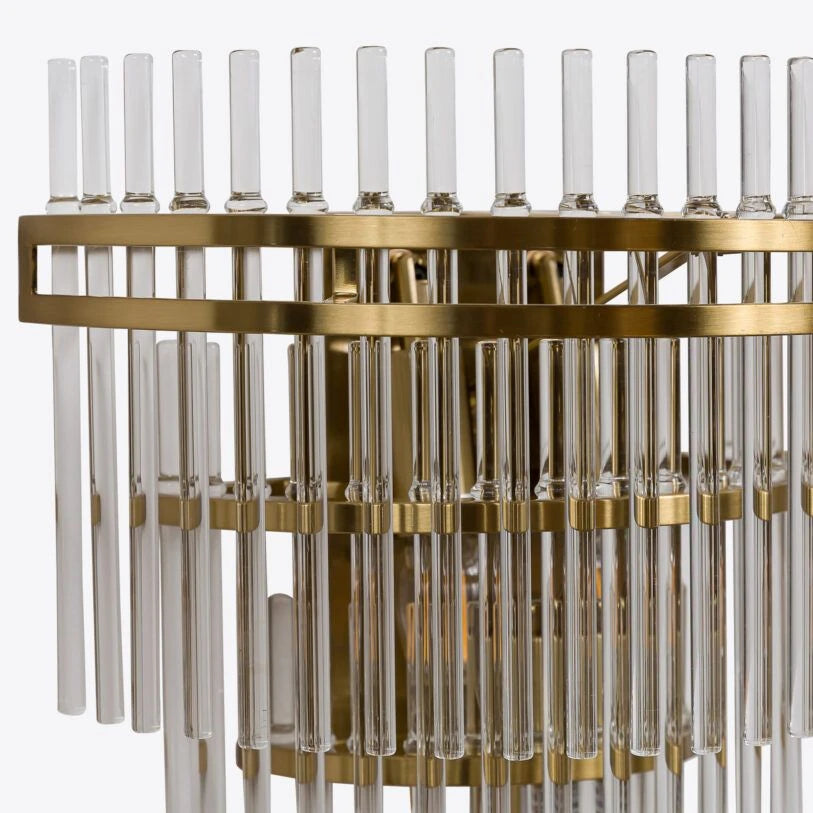 Waldorf Tiered Glass Rod Wall Light