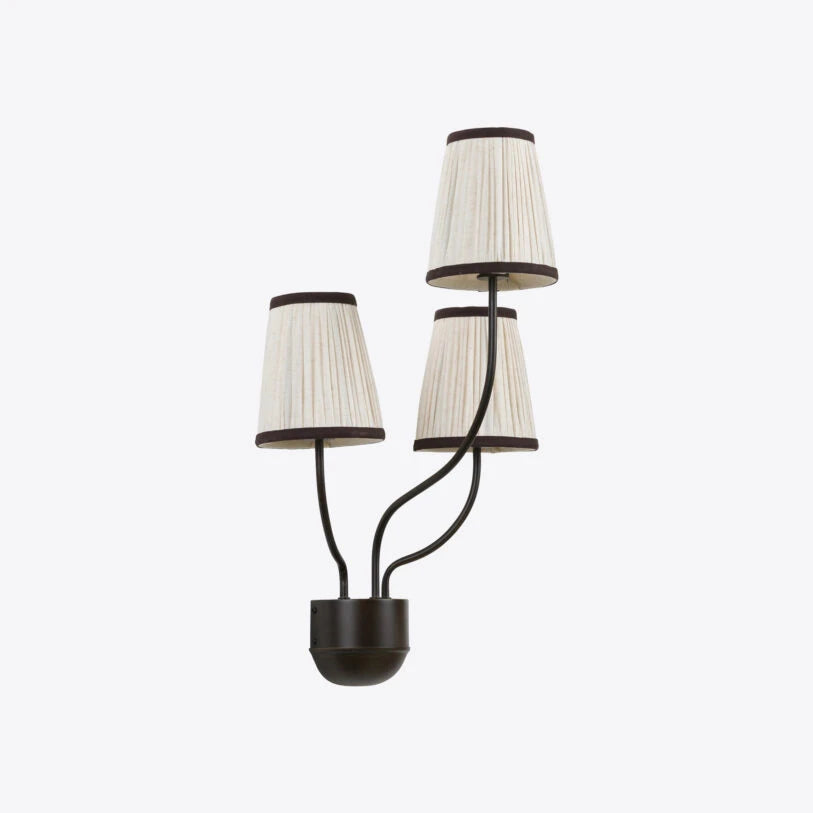 Chabal 3 Light Wall Light with Fabric Shade