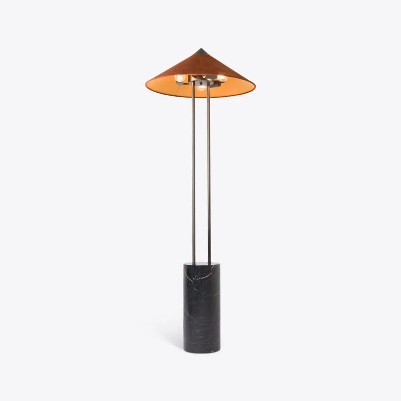 Titan Black Marble Floor Lamp