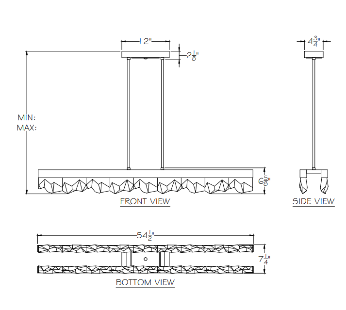 Strata Double Linear Pendant