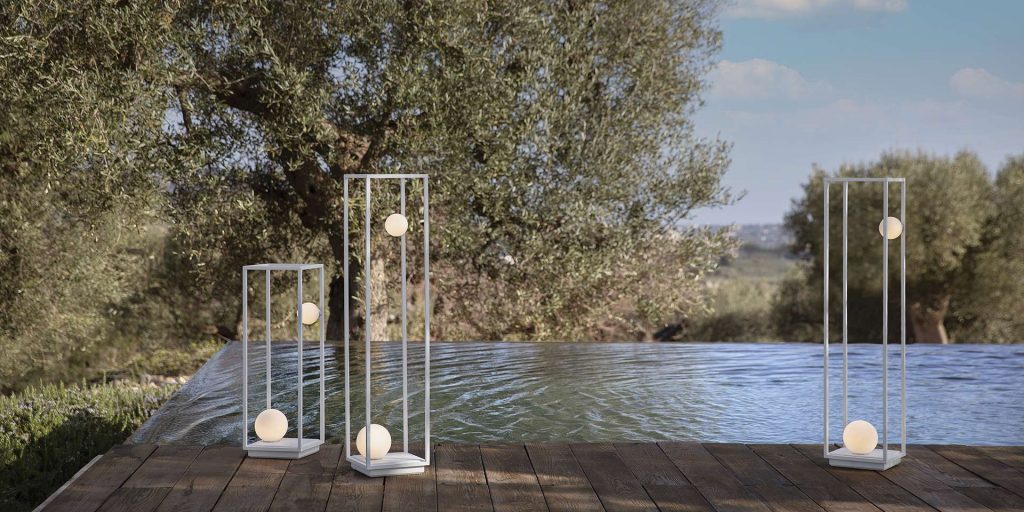 Abachina 2 Light Tall Floor Lantern IP20 / IP65