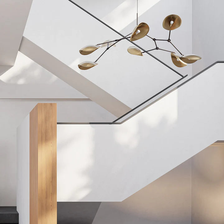 Stingray Chandelier by 101 Copenhagen - Brass over stairwell