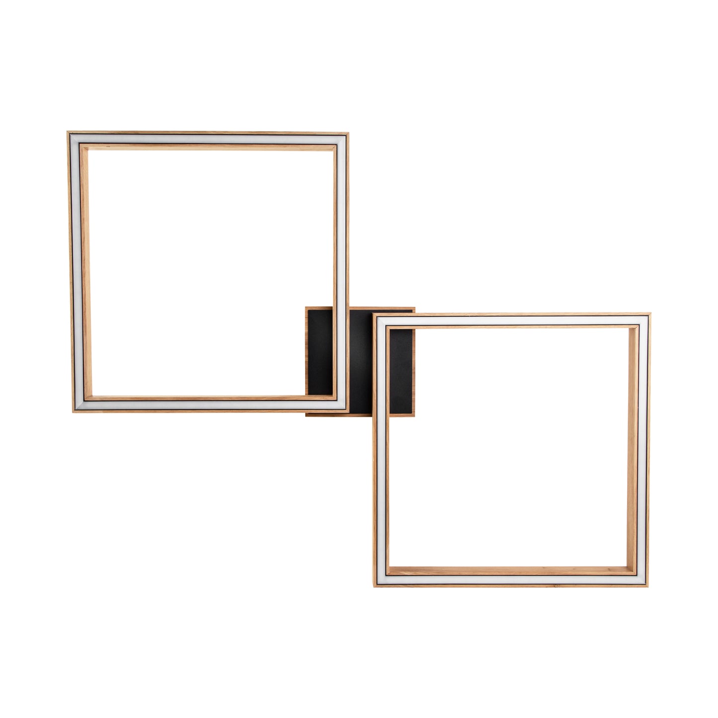 Ramme Flush Square Wooden Ceiling Light