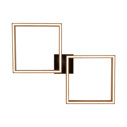 Ramme Flush Square Wooden Ceiling Light