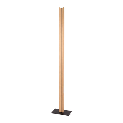 Twin Wooden Floor Lamp