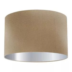 Almond Silk Drum Lampshade