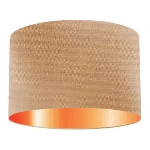 Apricot Silk Drum Lampshade