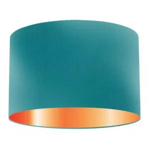 Aqua Silk Drum Lampshade