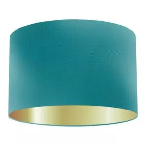 Aqua Silk Drum Lampshade