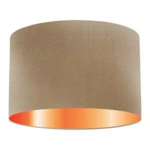 Almond Silk Drum Lampshade