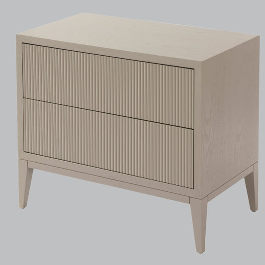 Aster Ceramic Grey Wide Bedside Table