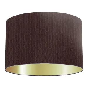 Aubergine Cotton Drum Lampshade