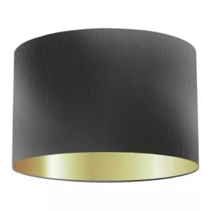 Black Silk Drum Lampshade