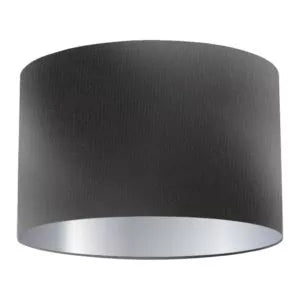 Black Silk Drum Lampshade