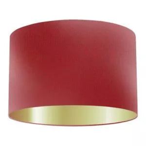 Burgundy Silk Drum Lampshade