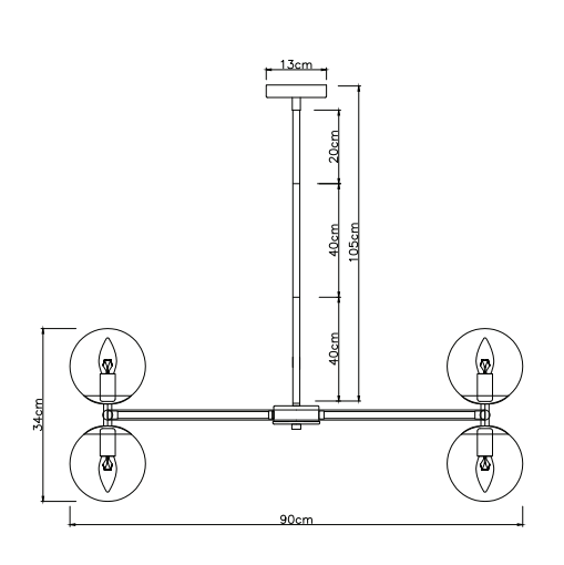 Baum Sputnik Chandelier