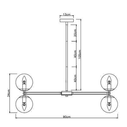 Baum Sputnik Chandelier