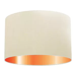 Beige Cotton Drum Lampshade