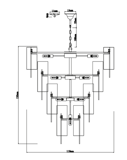 Berlin Glass Spiral Chandelier