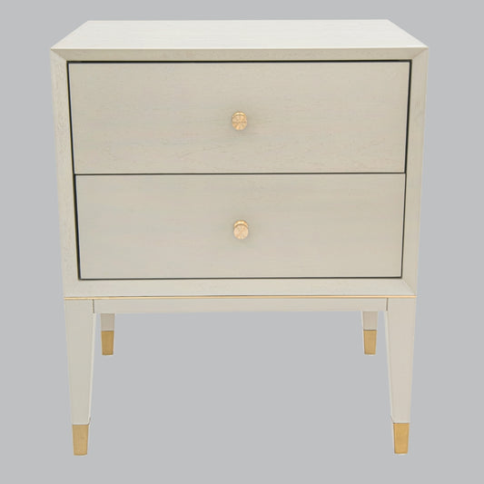 Bex Ceramic Grey 2 Drawer Bedside Table