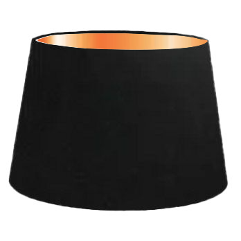 Black Cotton French Drum Lampshade