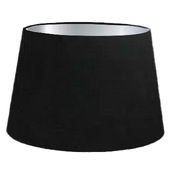 Black Cotton French Drum Lampshade