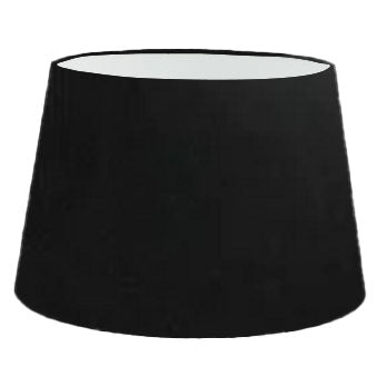 Black Cotton French Drum Lampshade