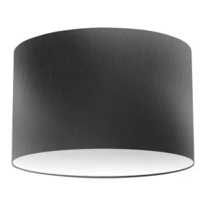 Black Silk Drum Lampshade