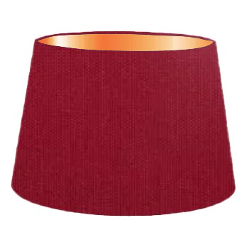 Brick Red Cotton French Drum Lampshade