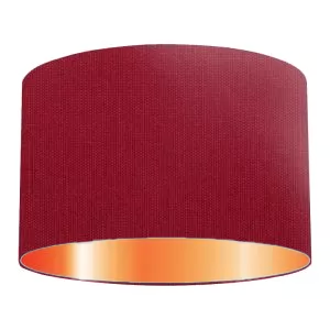 Brick Red Cotton Drum Lampshade