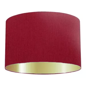 Brick Red Cotton Drum Lampshade