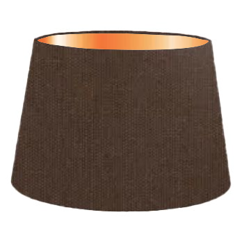 Brown Cotton French Drum Lampshade