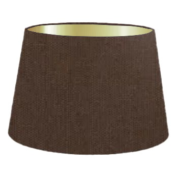 Brown Cotton French Drum Lampshade