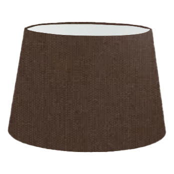 Brown Cotton French Drum Lampshade