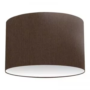 Brown Cotton Drum Lampshade