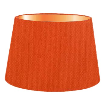 Burnt Orange Cotton French Drum Lampshade